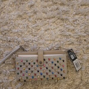 NWT The Sak Iris Smart Phone Multicolored Beaded Wristlet Or Crossbody